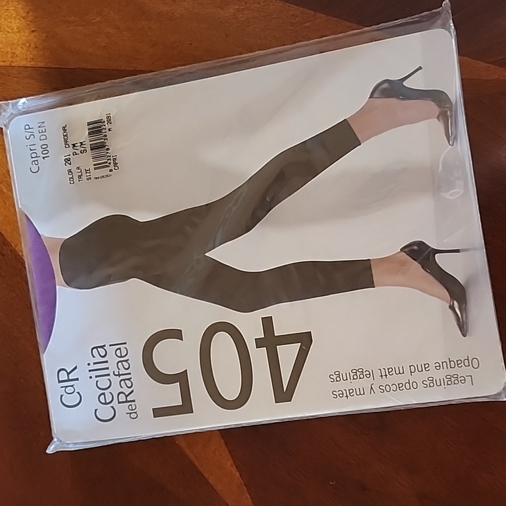Cecilia de Rafael Leggings purple 💜 color S/M size opaque Vintage